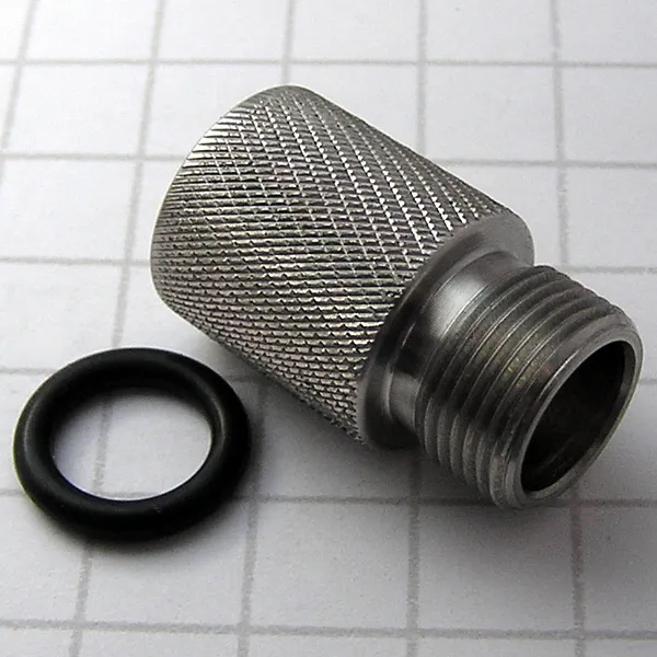 SILENCER ADAPTER FEMALE  1/2 X 20 TPI to MALE +14 mm CW AIRSOFT