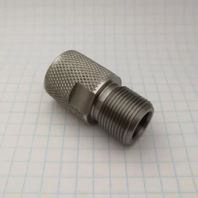 s-l1600 Silencer adapter FEMALE M14x1 LH to MALE 5/8x24 TPI